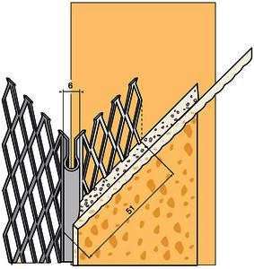 Protège angle déployé pour enduit gratté PVC blanc lg.300cm