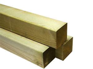 Poteau carré pour clôture en pin du nord - traité classe 4 - L. 2400 x l. 70 x H. 70 mm