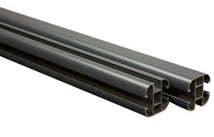Poteau pour lame de clôture - en aluminium gris texturé - L. 1100 x l. 74 x H. 74 mm