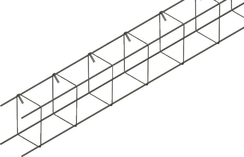 Armature de chainage 8x8 4 filants Ø 10 mm espacement 15 cm - L. 6 m