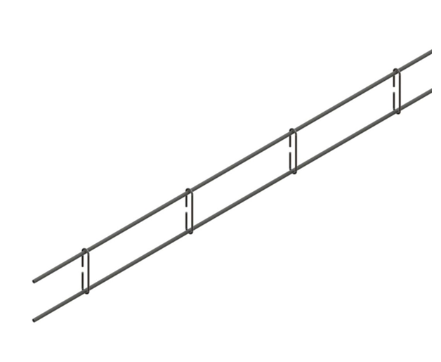 Armature de chainage plat 4x10 2 filants Ø 10 mm espacement 20 cm - L. 6 m