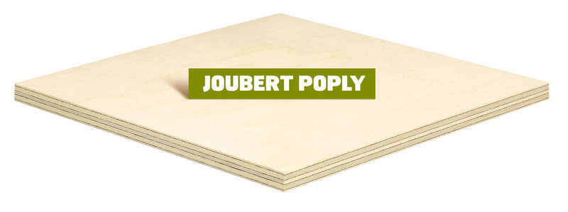 Panneau contreplaqué traité JOUBERT POPLY collage classe 3 - L. 2500 x l. 1220 x Ép. 4 mm