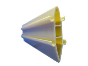 Règle-joint multi-usage en PVC standard jaune à planter L. 2,5 m x H. 40 mm
