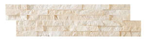 Plaquette de parement en pierre naturelle TERCOCER LAJA Crema L. 60 x l. 15 x Ép. 1 / 3 cm