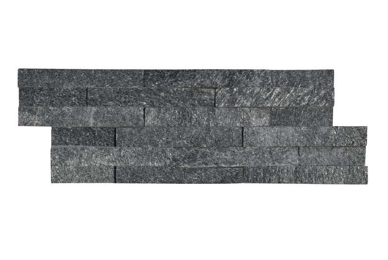 Plaquette de parement en pierre naturelle TERCOCER LAJA Gobi Negro L. 50 x l. 18 x Ép. 1 / 3 cm