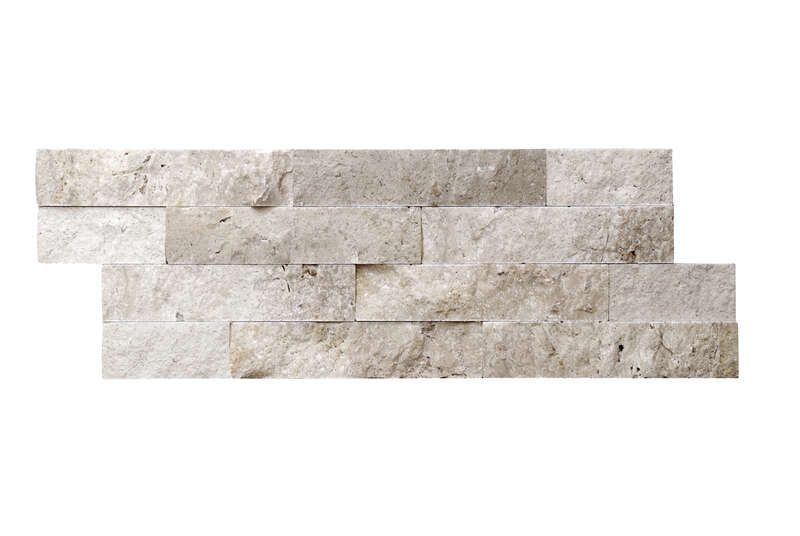 Plaquette de parement en pierre naturelle TERCOCER LAJA Travertine L. 50 x l. 18 x Ép. 1 / 3 cm