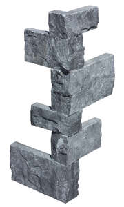 Chaîne d'angle de parement en pierre naturelle TERCOCER CORNER ROCK 1 H. 5/7,5/10 cm x Ép. 2 / 6 cm