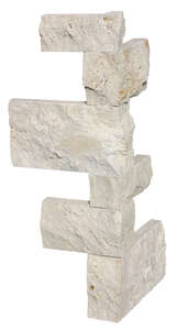 Chaîne d'angle de parement en pierre naturelle TERCOCER CORNER ROCK 2 H. 5/7,5/10 cm x Ép. 2 / 6 cm