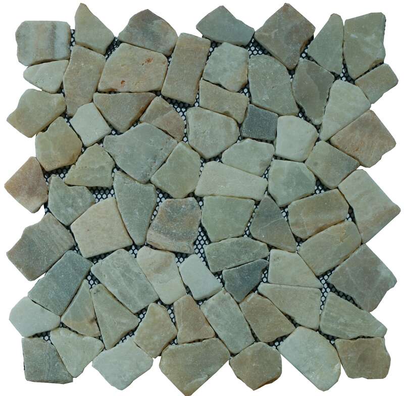 Mosaïque pour sol / mur intérieur et extérieur en pierre naturelle TERCOCER MOS-104 INTERLOCK Onix, plaque L. 30 x l. 30 cm