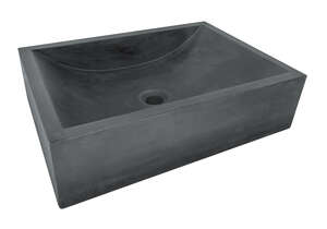 Vasque rectangulaire à poser en ciment TERCOCER THAI cuivre vert L. 49,5 x l. 35 x H. 12 cm