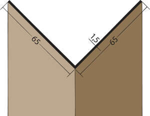 Cornière d'angle de raccord en PVC L. 2500 x l. 65 x H. 65 x Ép. 1,5 mm brun noir blanc