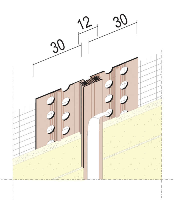 Profilé PVC de joint pour l'isolation thermique L. 3000 x Ép. 6 mm blanc