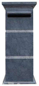 Boîte aux lettres en Pierre naturelle Bleu Vietnamien - Modèle 3 L. 107 x l. 42 x Ép. 42 cm