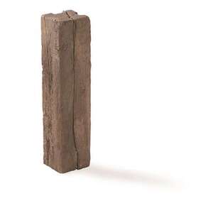 Poteau d'angle ornemental en béton coulé MARSHALLS TIMBERSTONE Driftwood L.15 x l. 15 x H. 65 cm