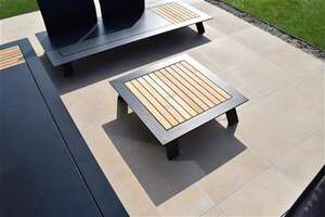 Carrelage sol extérieur 20 mm effet béton MARSHALLS PATIO Sand L. 60 x l. 60 cm x Ép. 20 mm