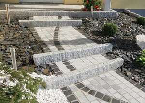 Bordure de délimitation BAUMA STONE STOCKHOLM en Granit L.100 x Ht. 20 x Ep. 6 cm