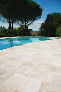 Dalle GRANIER en TRAVERTIN Beige vieilli L. 61 x l. 40,6 x Ép. 1,2 cm - Au m²