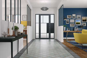 Porte d'entrée Aluminium Gamme TEMPO V