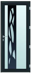 BLOC PORTE D'ENTREE ALUMINIUM CRISTALLIN