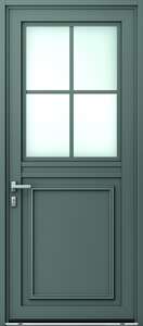 BLOC PORTE D'ENTREE BOIS ALUMINIUM ARMOISE