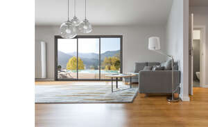Baie coulissante bois aluminium