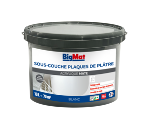 Sous-couche pour plaque de plâtre BIGMAT - Pot de 10 L
