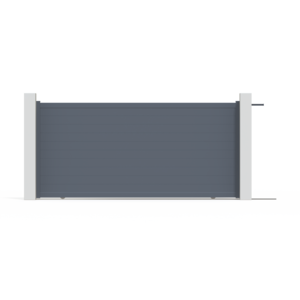 Portail en aluminium coulissant, COTES JARDIN modèle IF, l. 3,56 m x h. 1,73 m x Ép. 93 mm, plusieurs coloris disponibles