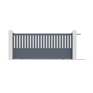 Portail en aluminium coulissant, COTES JARDIN modèle TILLEUL, l. 3,06 m x h. 1,375 m x Ép. 93 mm, plusieurs coloris disponibles