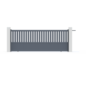 Portail en aluminium coulissant, COTES JARDIN modèle TILLEUL, l. 3,56 m x h. 1,375 m x Ép. 93 mm, plusieurs coloris disponibles