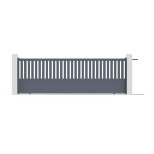 Portail en aluminium coulissant, COTES JARDIN modèle TILLEUL, l. 4,06 m x h. 1,375 m x Ép. 93 mm, plusieurs coloris disponibles