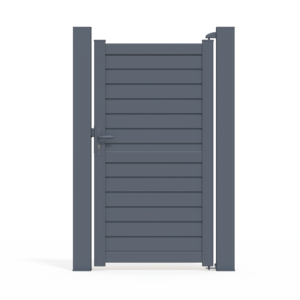 Portail en aluminium battant, 1 vantail, COTES JARDIN modèle IBIS, l. 1,04 m x h. 1,916 m x Ép. 93 mm, plusieurs coloris disponibles