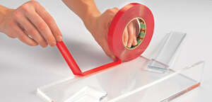 double face fixation AFT acrylique ép. 1mm invisible - 10mx19mm - Transparent