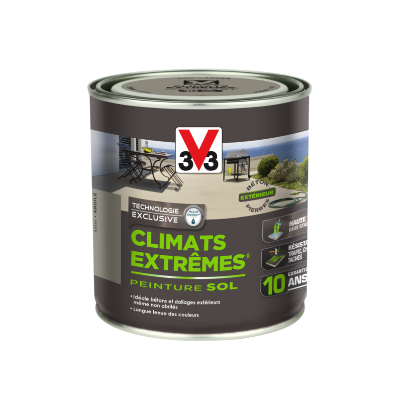 Peinture pour sols extérieurs CLIMATS EXTREMES satin béton poli - Pot 2,5 L