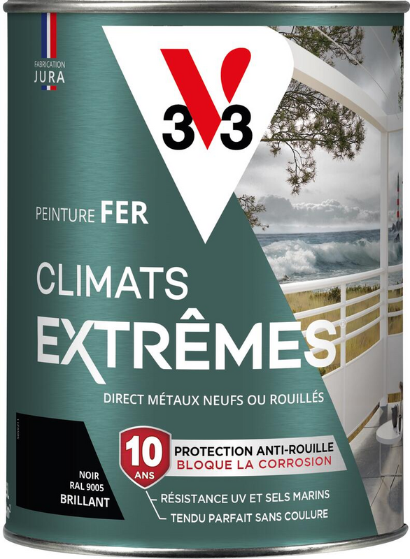 Peinture fer CLIMATS EXTREMES brillant noir - Pot 1,5 L