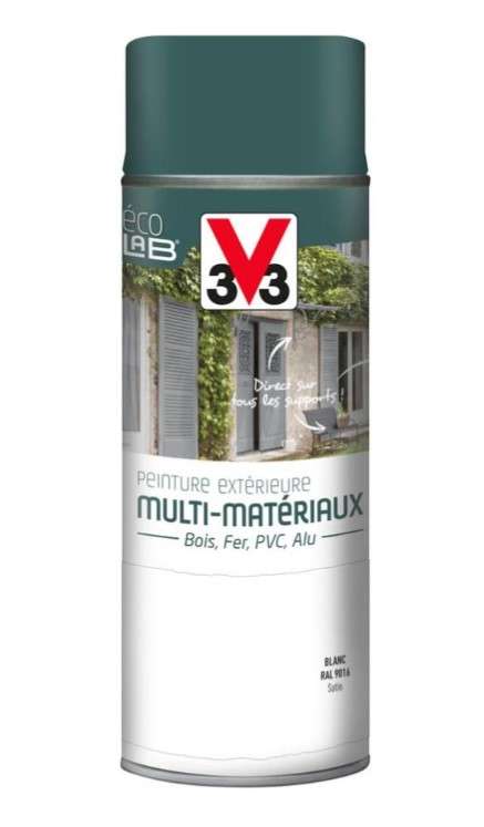 Peinture multi-matériaux 2 en 1 DIRECT PROTECT satiné blanc - Aérosol 0,4 L