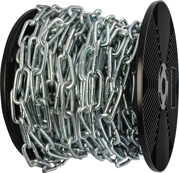 Chaîne Soudée Maille Courte Acier Zingué - Diamètre 10 Mm - Bobine De 10 M - Résistance 625 Kg - Pour Attache, Sécurisation, Suspension