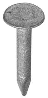 Pointe shingle tête extra large en acier galvanisé Diam. 3 x L. 16 mm - Boîte de 1 kg