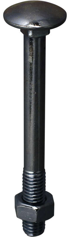 Boulon bois tête ronde collet carré Diam. 12 x L. 160 mm - Sachet de 5 pièces