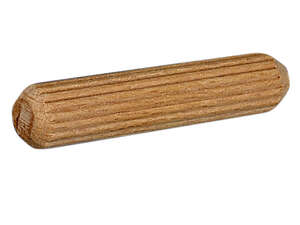Tourillon strié en bois Diam. 8 x L. 40 mm hêtre
