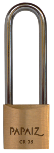 Cadenas série lourde en laiton et acier cémenté PAPAIZ 2 clés 70 mm