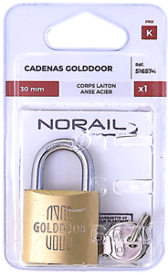 Cadenas GOLDOOR en laiton 3 clés 30 mm