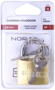 Cadenas GOLDOOR en laiton 3 clés 40 mm