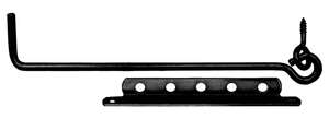 Crochet pour crémaillère à visser en acier zingué noir L. 330 mm - Boîte de 5 pièces