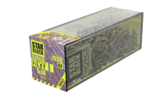 Vis terrasse STARBLOCK en inox A2 Diam. 5 x L. 50 mm - Boîte de 500 pièces