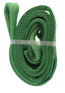 Elingue plate 2 boucles en polyester L. 2 m x l. 60 mm vert