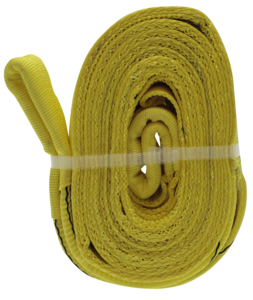 Elingue plate 2 boucles en polyester L. 4 m x l. 87 mm jaune
