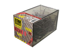 Vis bois STARBLOCK en inox A2 Diam. 5 x L. 60 mm - Boîte de 200 pièces