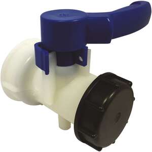 Vanne en plastique pour cuve 1000 L avec bouchon F60X6 Ø60 - Ref:2188718
