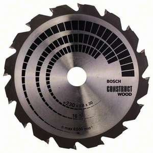 Lame scie circulaire  Bois de construction 230x30x2,8mm ; 16D