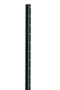 Poteau pour grillage rigide DIRICKX AXOR® en acier galvanisé avec plastification polyester avec fixation à encoches H. 2,20 m vert 6005